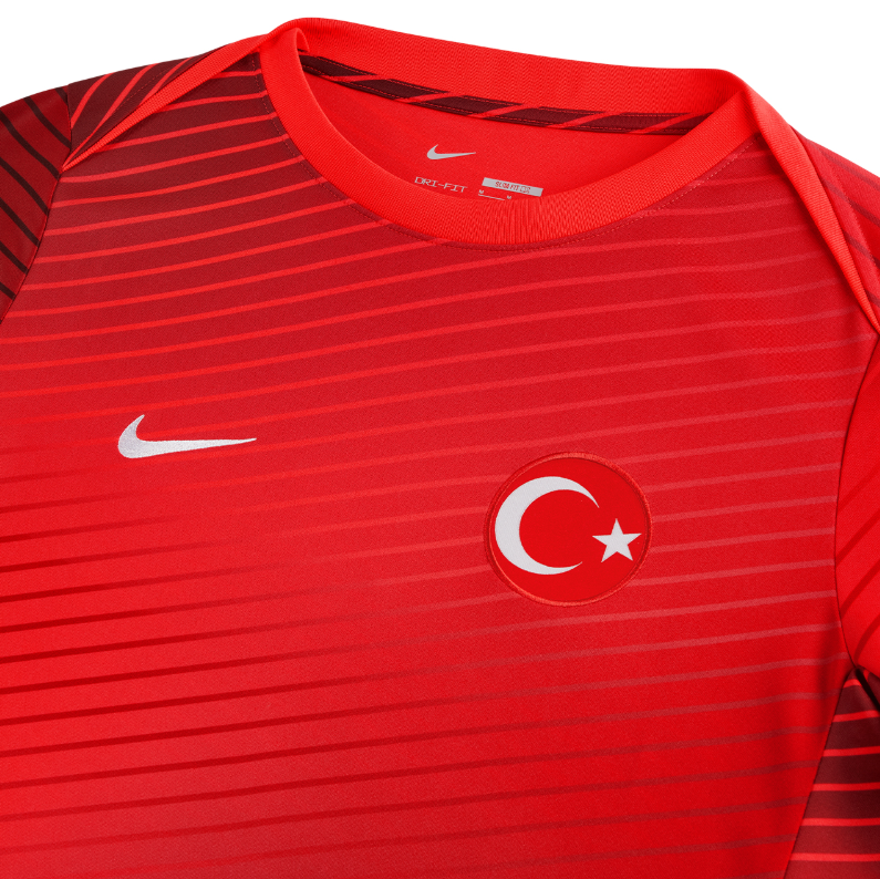 Türkiye Milli Takım Nike Maç Önü Forması - Kırmızı