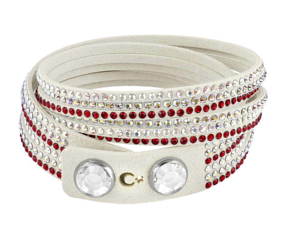 SWAROVSKI AY-YILDIZ LOGOLU DERİ BİLEKLİK