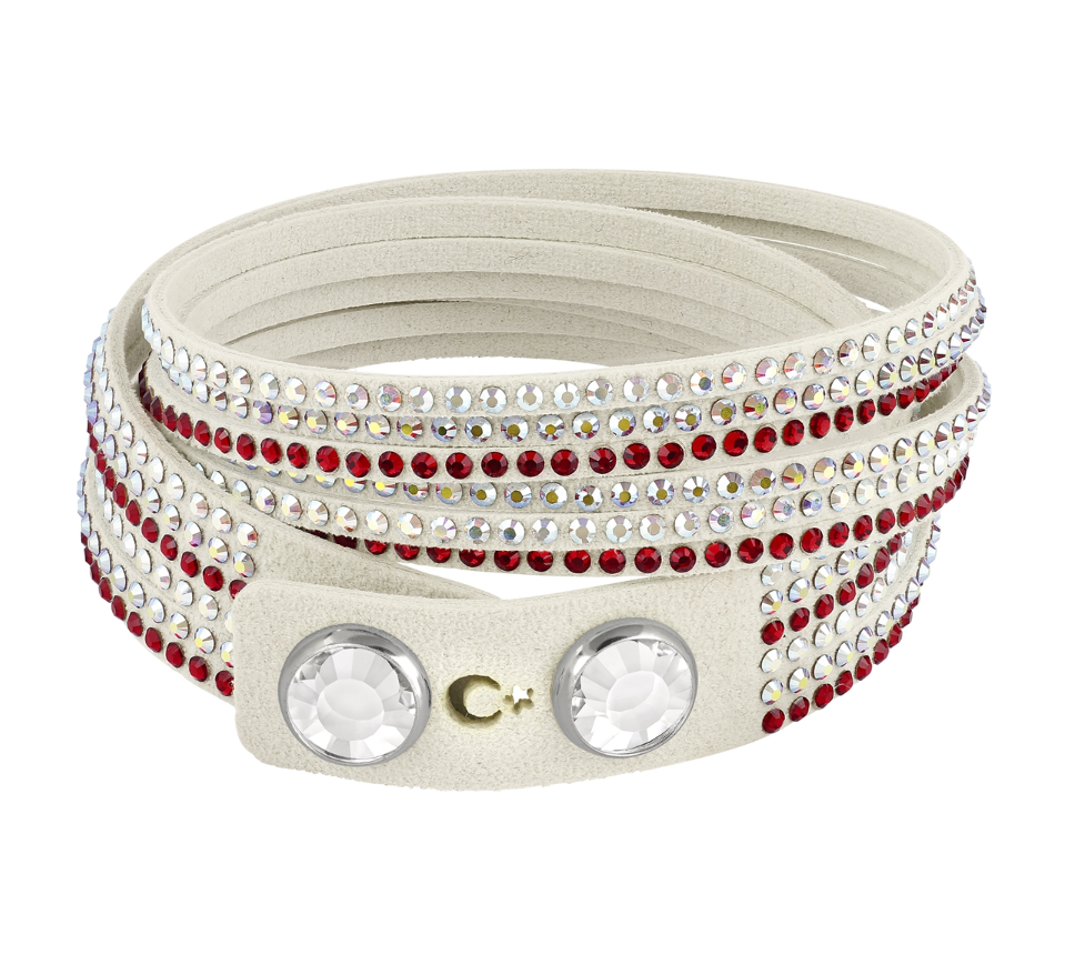 SWAROVSKI AY-YILDIZ LOGOLU DERİ BİLEKLİK