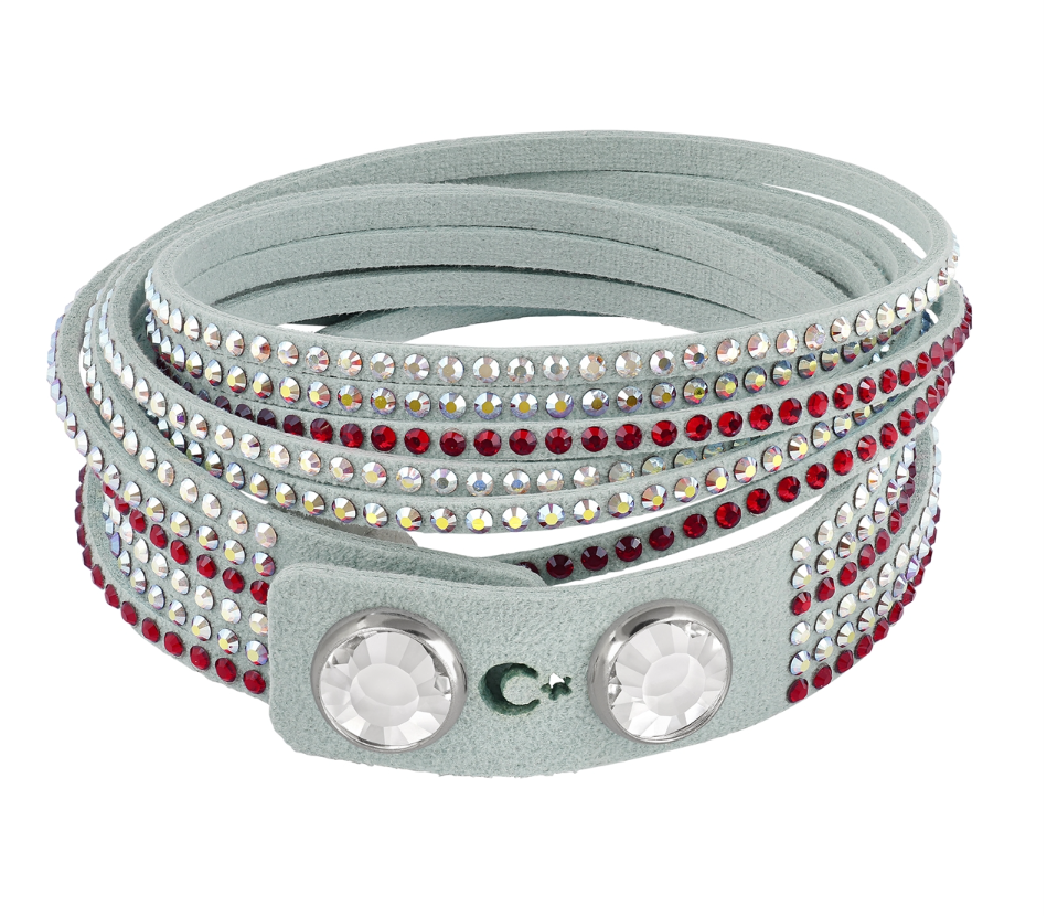 SWAROVSKI AY-YILDIZ LOGOLU DERİ BİLEKLİK