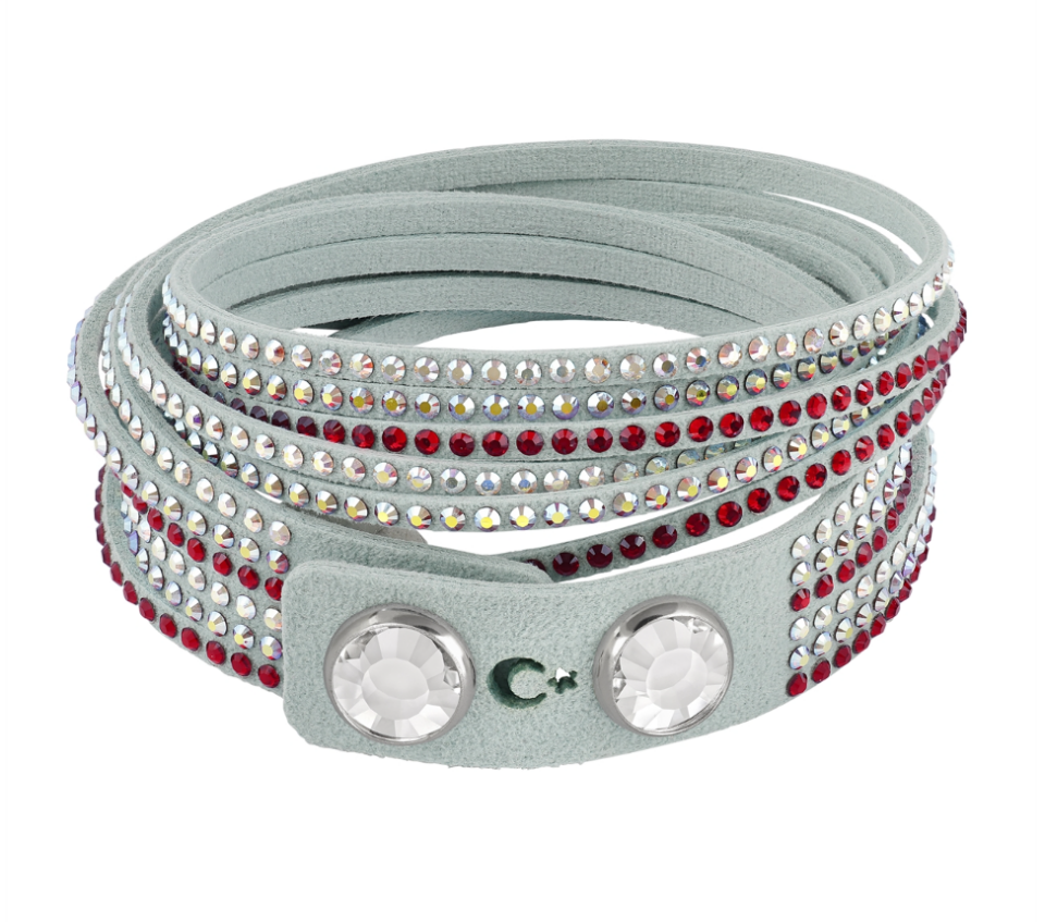 SWAROVSKI AY-YILDIZ LOGOLU DERİ BİLEKLİK