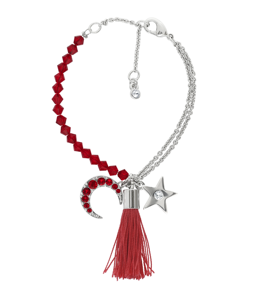 SWAROVSKI AY-YILDIZ VE PÜSKÜL DETAYLI BİLEKLİK