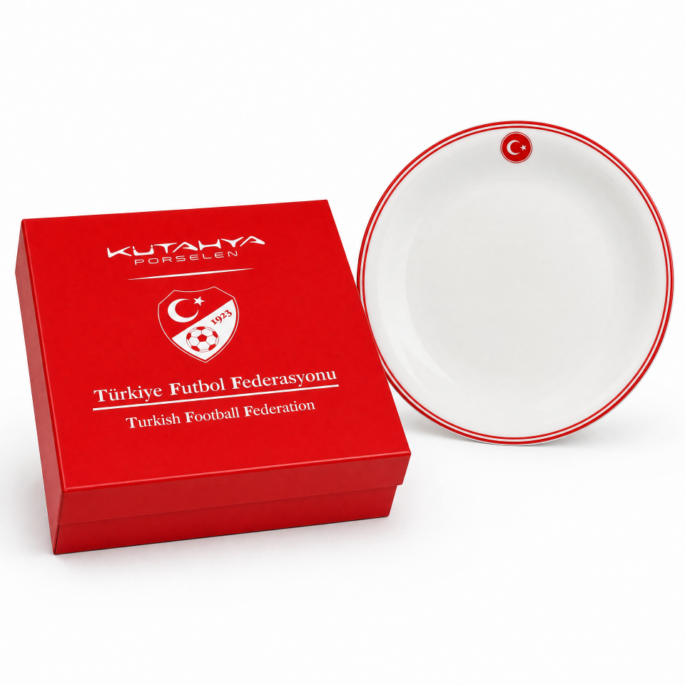 CUMHURİYET SERİSİ KIRMIZI ÇERÇEVELİ TABAK SETİ