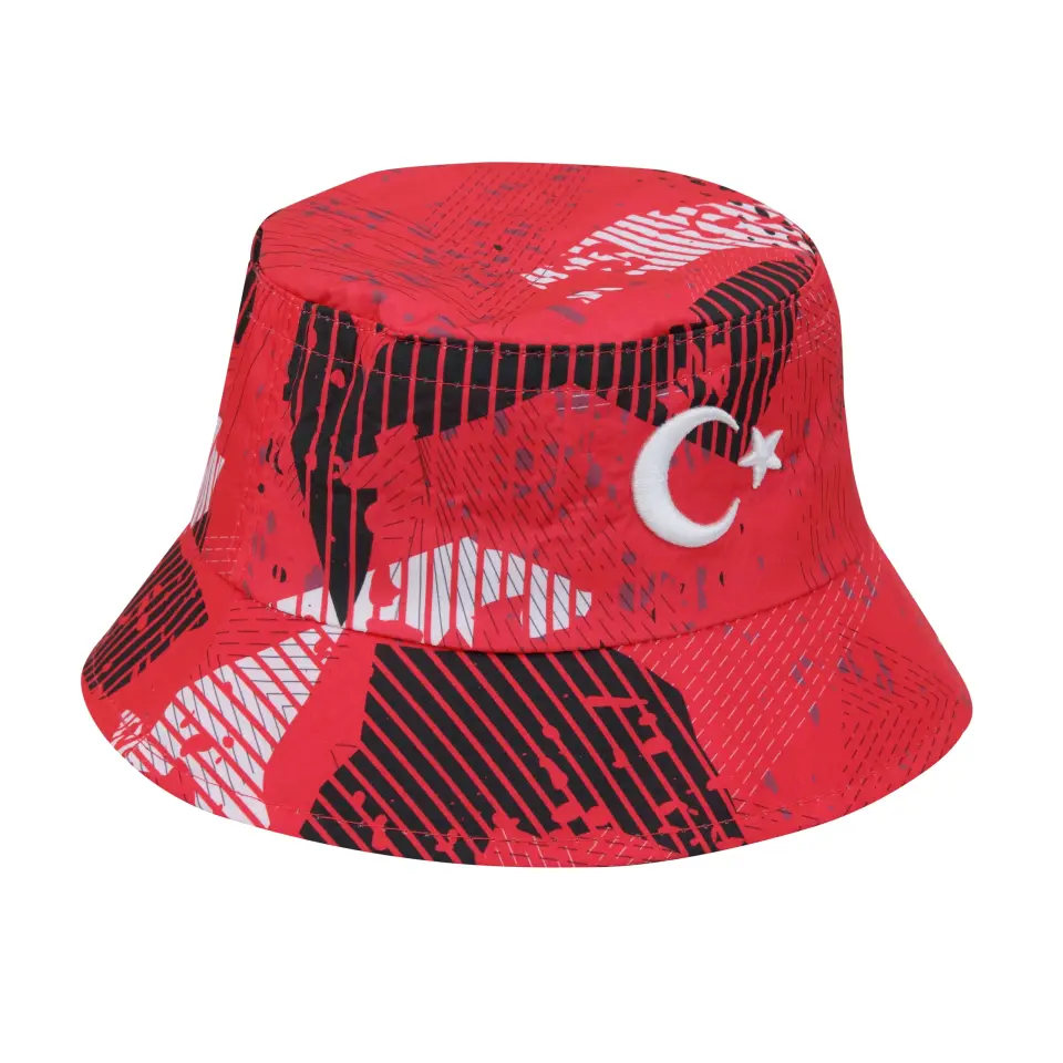 TÜRKİYE MİLLİ TAKIMI GEOMETRİK DESENLİ KOVA ŞAPKA