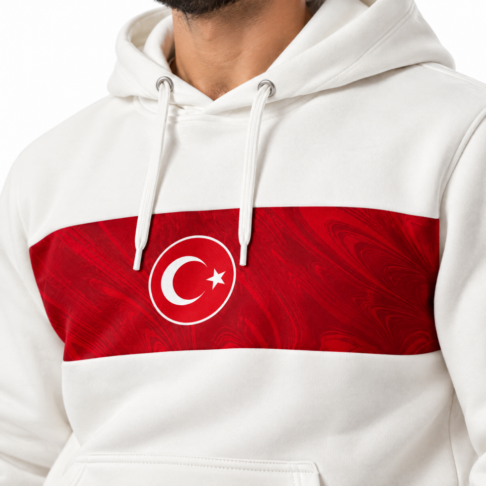AY Yıldız Bantlı Kapüşonlu Sweatshirt L