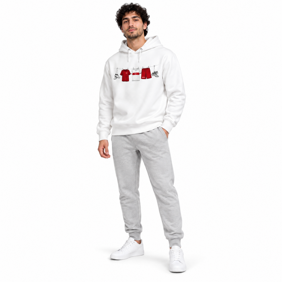 Forma Baskılı Kapüşonlu Sweatshirt S