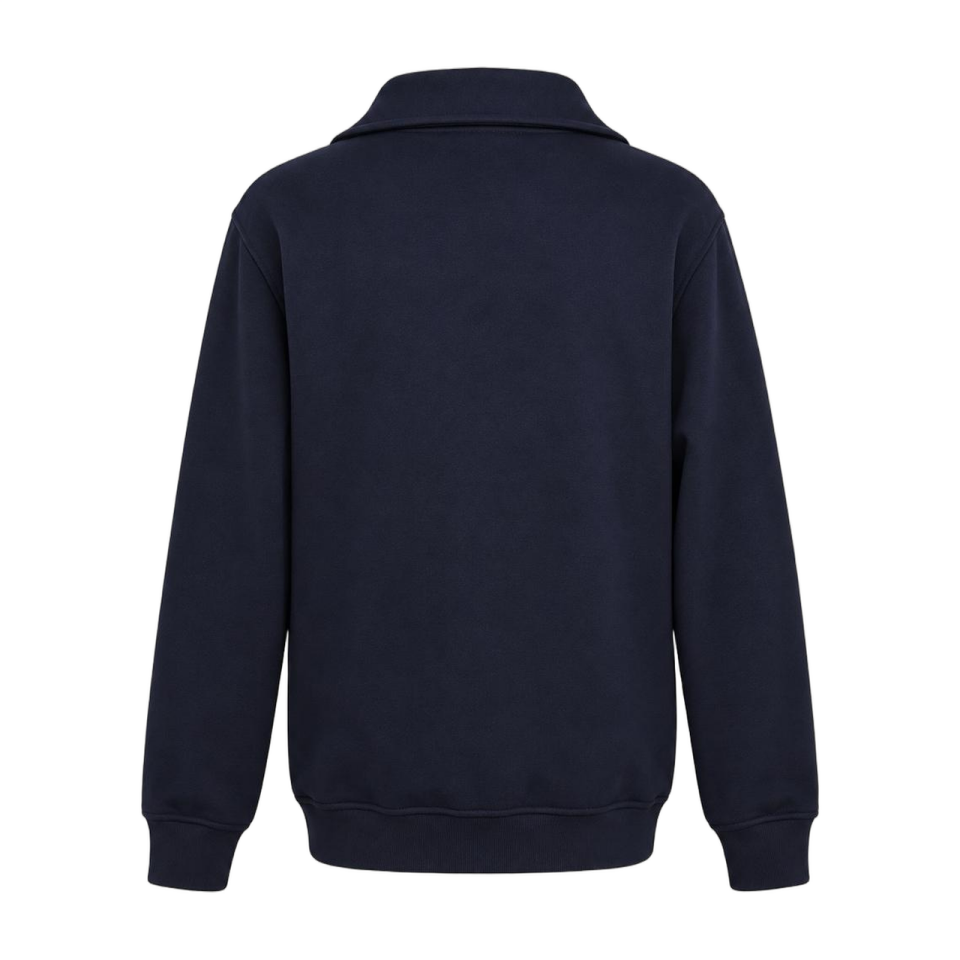 CUMHURİYET SERİSİ RETRO UZUN YAKA LACİVERT SWEATSHİRT