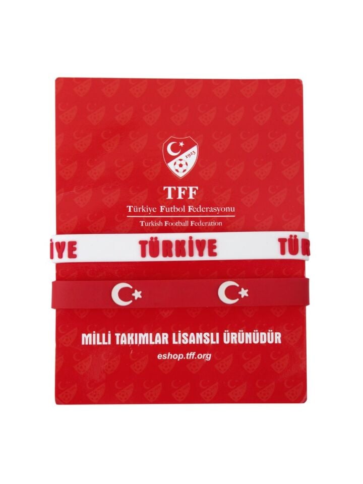 KIRMIZI-BEYAZ KABARTMA BİLEKLİK 2'Lİ