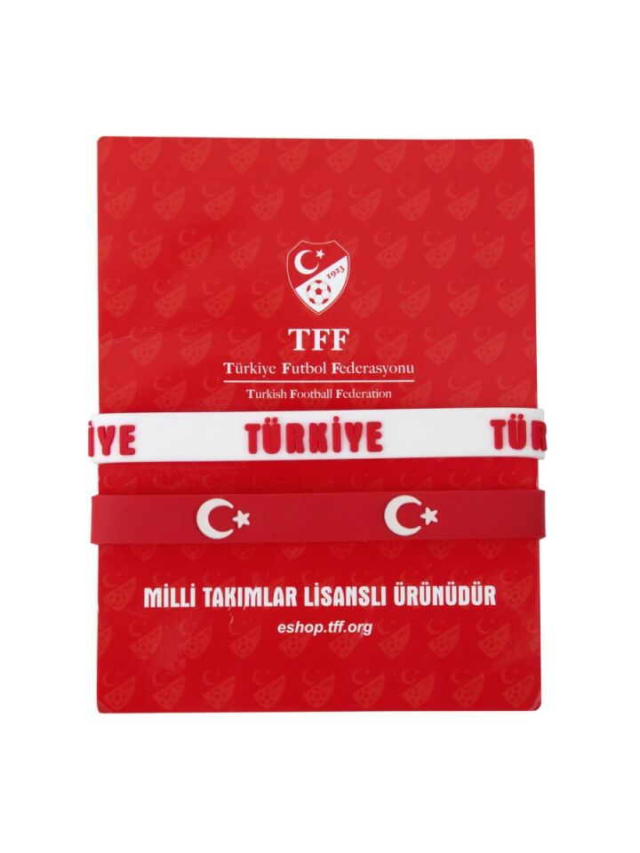 KIRMIZI-BEYAZ KABARTMA BİLEKLİK 2'Lİ