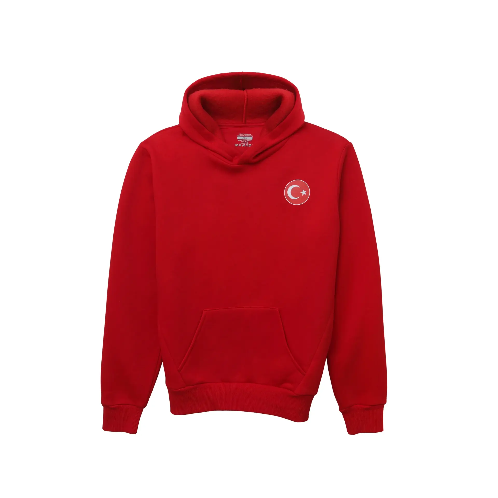 KANGURU CEPLİ HOODİE KIRMIZI XXL