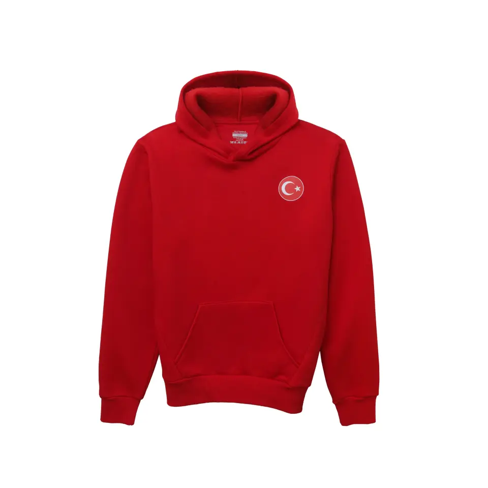 KANGURU CEPLİ HOODİE KIRMIZI S