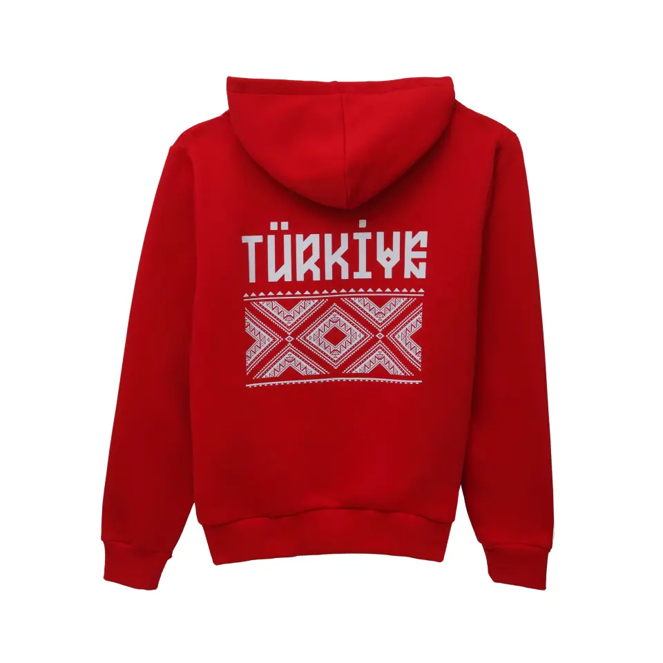 KANGURU CEPLİ HOODİE KIRMIZI XXL