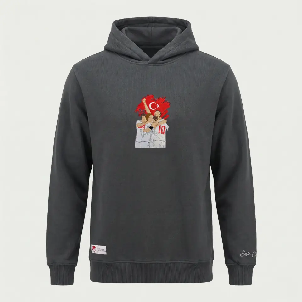 GOL SEVİNCİ NAKIŞLI HOODİE S - BORDO