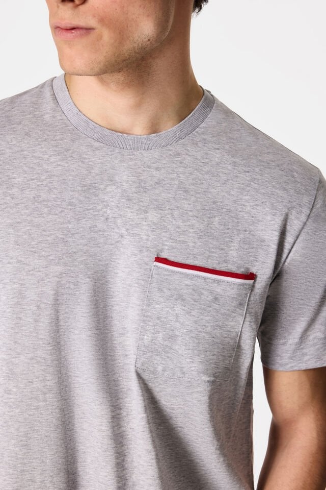 TWEEN SLİM FİT GRİ T-SHİRT XXL