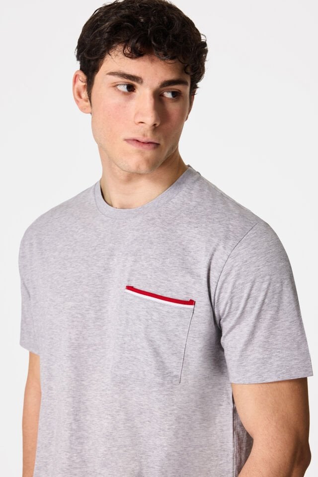 TWEEN SLİM FİT GRİ T-SHİRT XXL