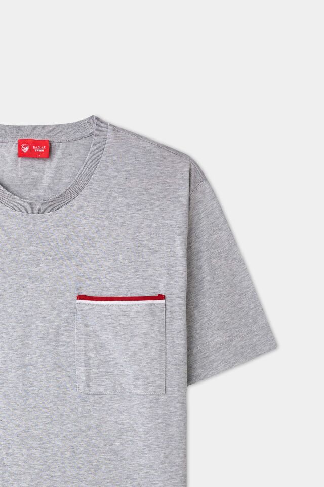 TWEEN SLİM FİT GRİ T-SHİRT XXL