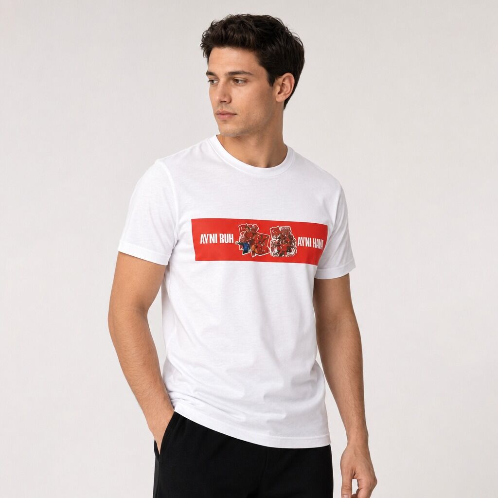 AYNI RUH AYNI HAVA T-SHIRT BEYAZ XL