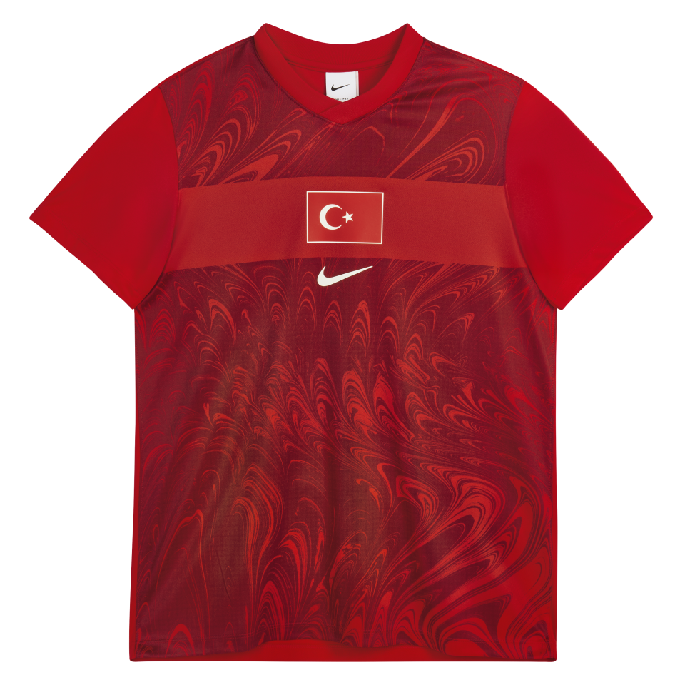 Türkiye Milli Takım Nike Kadın İç Saha Taraftar Forması - Kırmızı