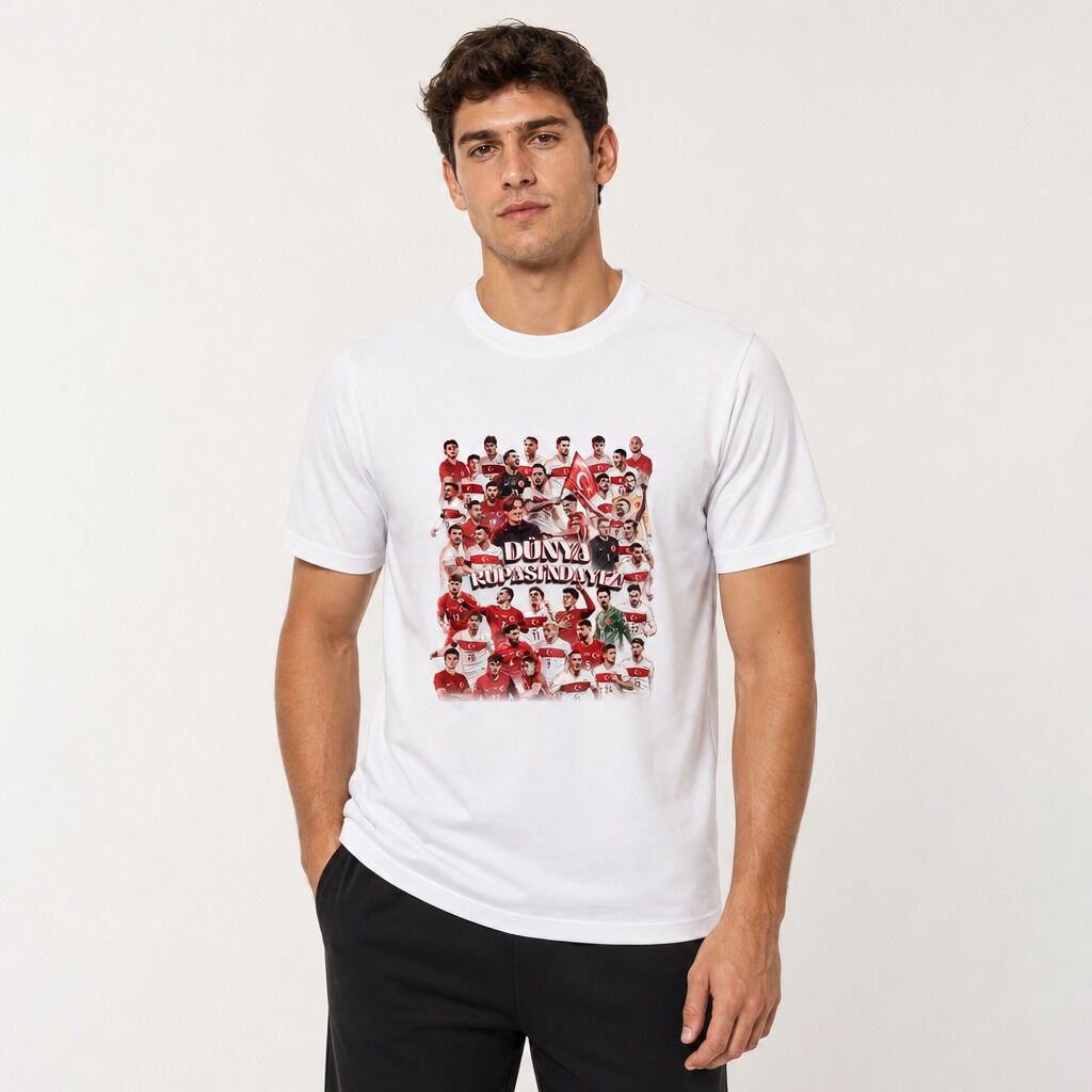 DÜNYA KUPASINDAYIZ T-SHIRT BEYAZ