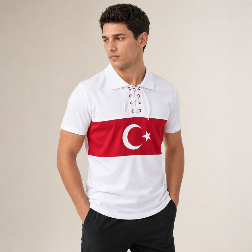 Türkiye Milli Takım Bağcıklı Retro Forma AY-YILDIZLI RETRO BAĞCIKLI T-SHİRT