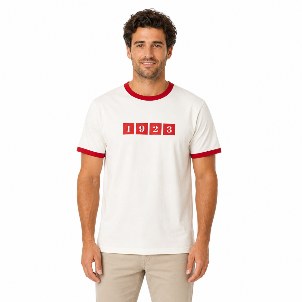 BİSİKLET YAKA 1923 BASKILI T-SHİRT S