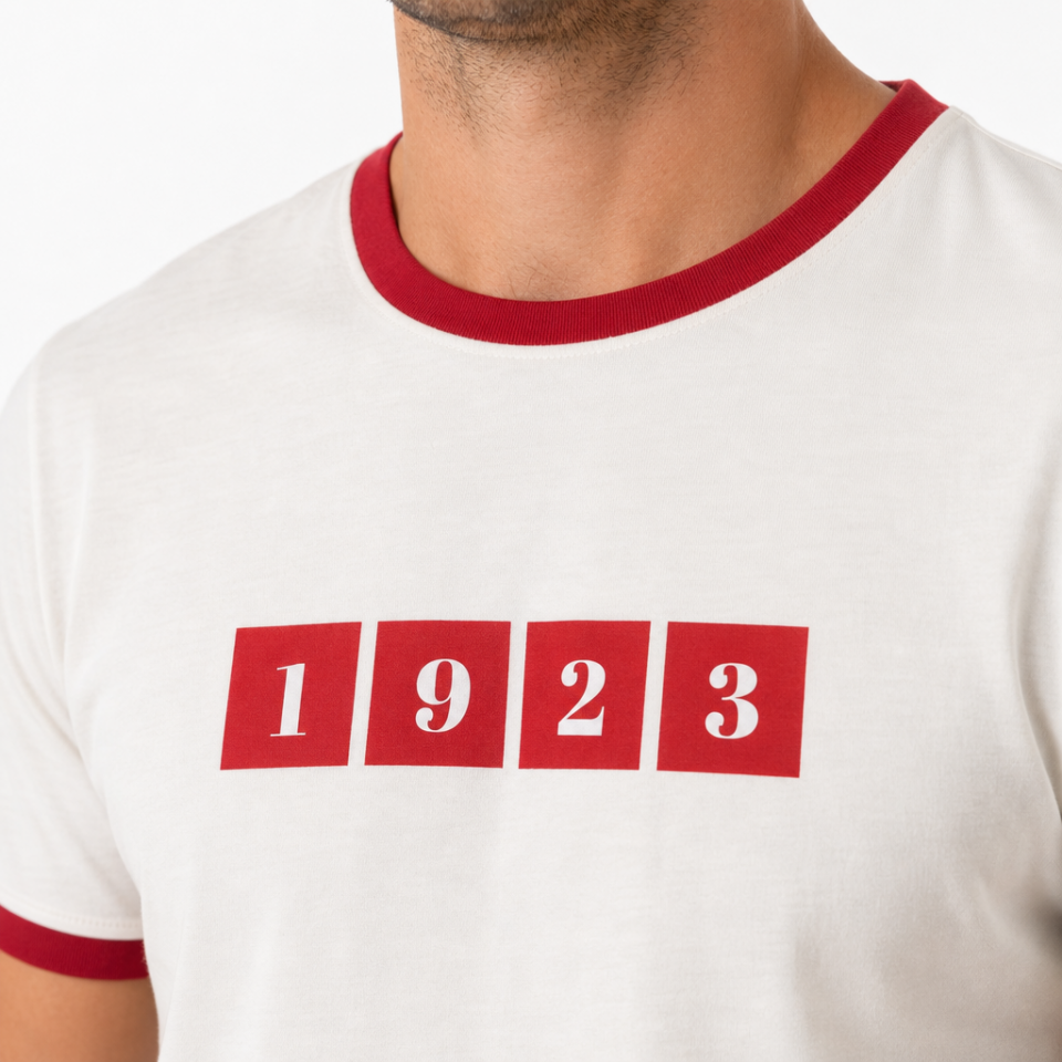 Türkiye Milli Takım 1923 Baskılı Tişört - Beyaz