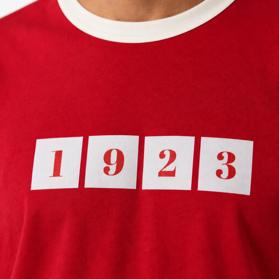 Türkiye Milli Takım 1923 Baskılı Tişört - Kırmızı