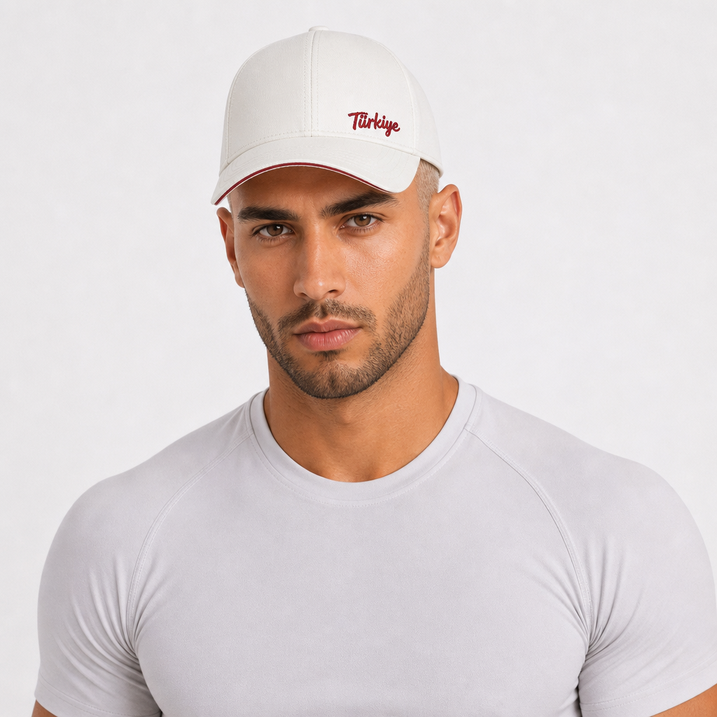 Türkiye Milli Takım Minimal Logo Şapka - Beyaz