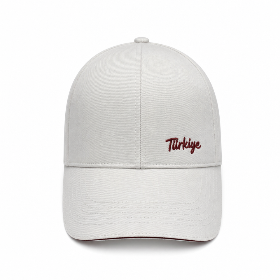 Türkiye Milli Takım Minimal Logo Şapka - Beyaz