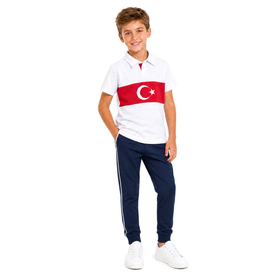 Türkiye Milli  Takım Ay Yıldız Polo Forma - Beyaz M