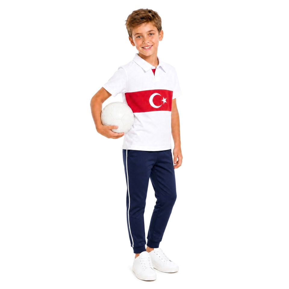 Türkiye Milli  Takım Ay Yıldız Polo Forma - Beyaz XS
