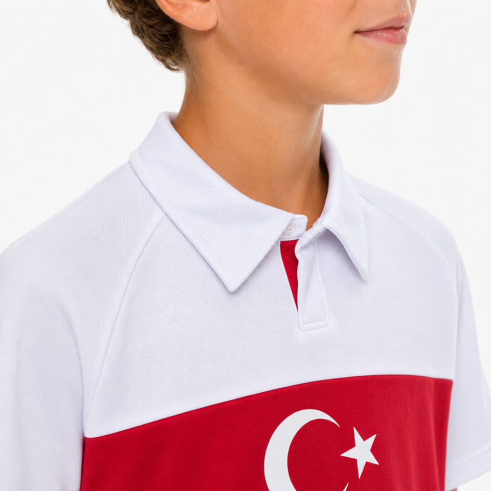 Türkiye Milli  Takım Ay Yıldız Polo Forma - Beyaz XS