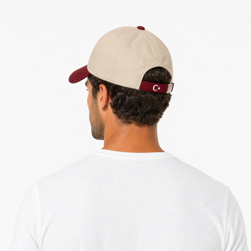 Türkiye Milli Takım Ay Yıldız Nakışlı Şapka - Beyaz