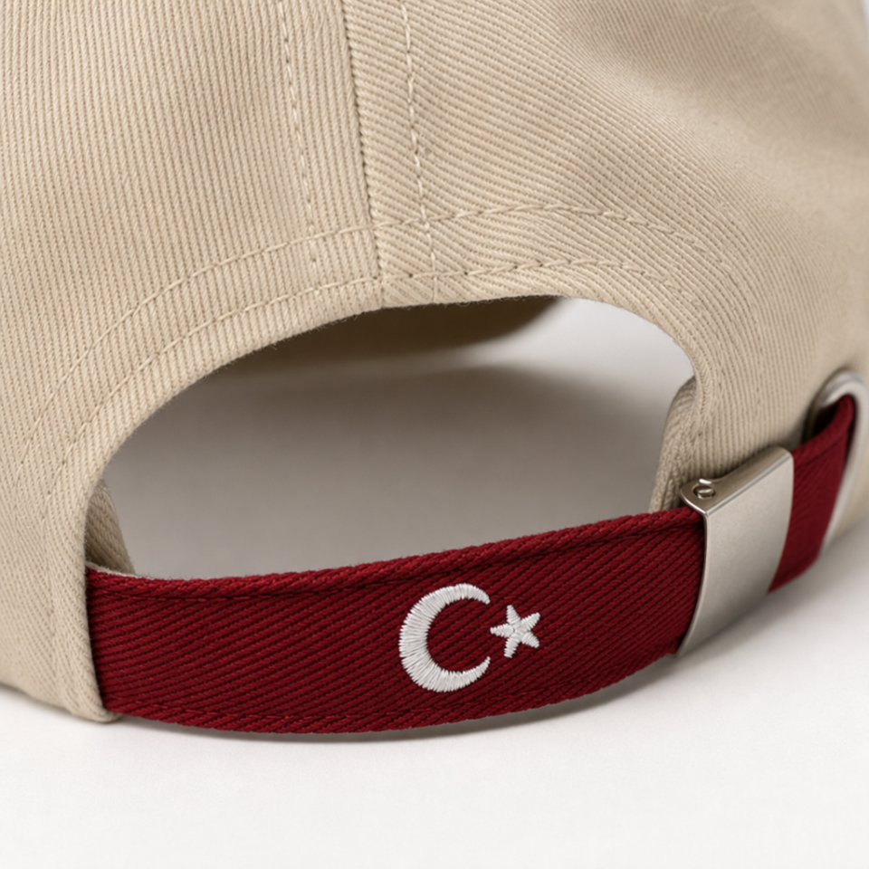 Türkiye Milli Takım Ay Yıldız Nakışlı Şapka - Beyaz