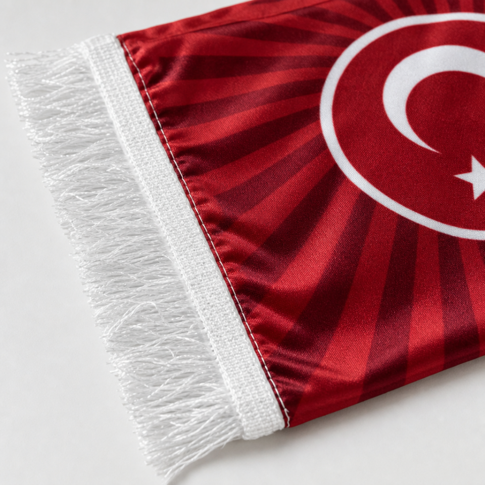 Türkiye Milli Takım Çizgili  Taraftar Atkısı - Kırmızı