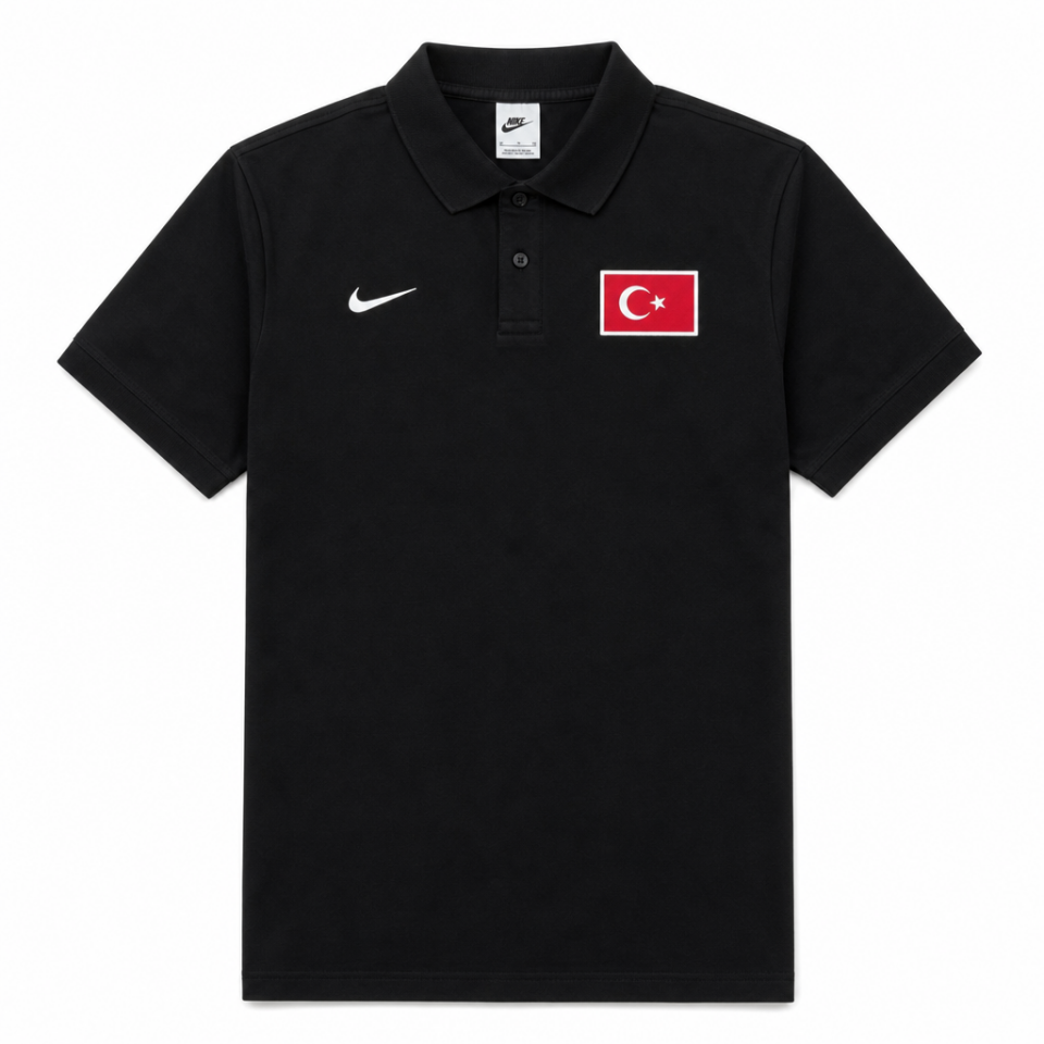 NIKE TÜRKİYE SİYAH POLO YAKA T-SHİRT XL