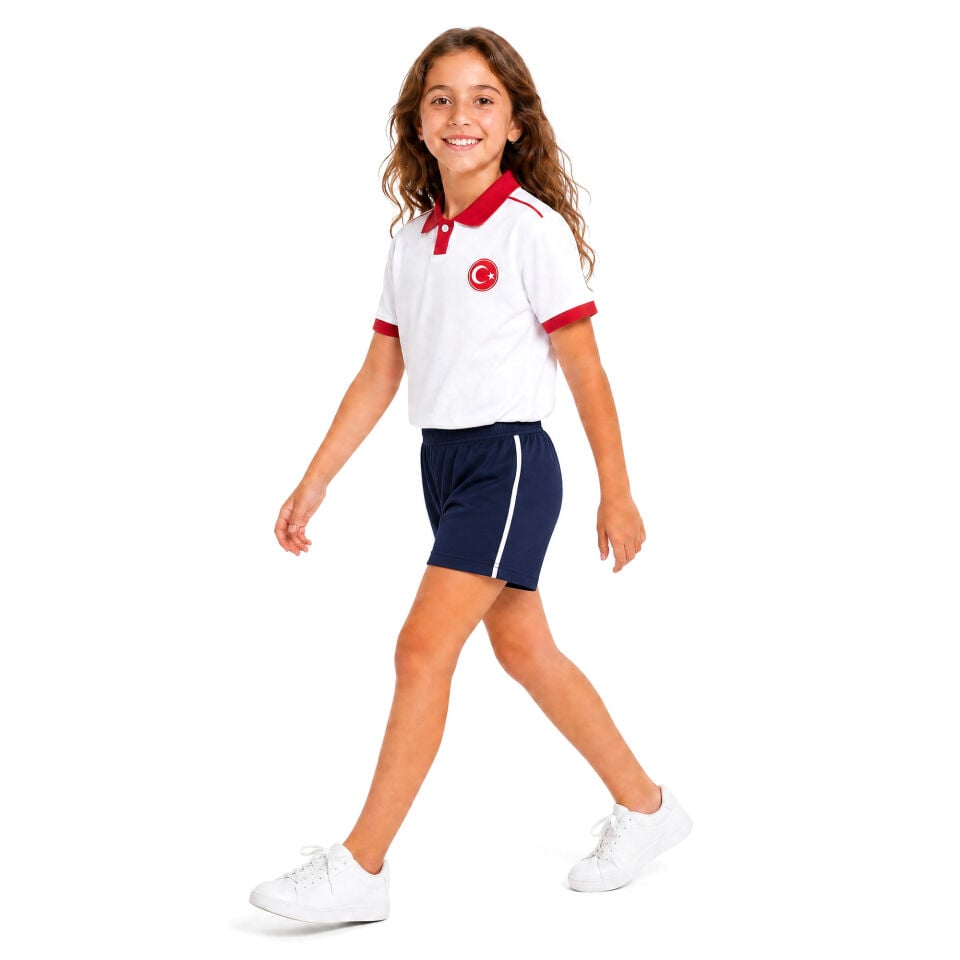 POLO DÜZ TSHIRT ÇOCUK-Beyaz M
